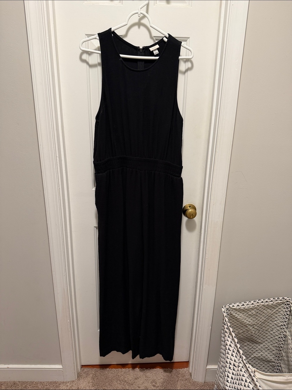 a new day Black Sleeveless romper with Defined Waist